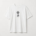 Mahadev Trishul Om White Oversized T - Shirt
